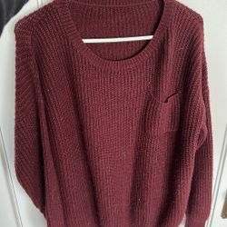 Maroon Slouchy Sweater