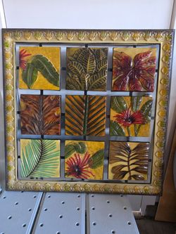 Tropical Botanical Metal Tile Wall Art!