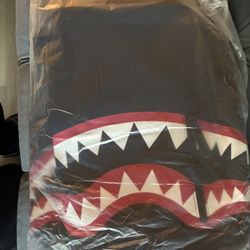 Black Leathered Shark Backpack