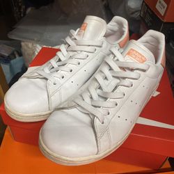Adidas Stan Smith White/Orange Size 9.5 Mens