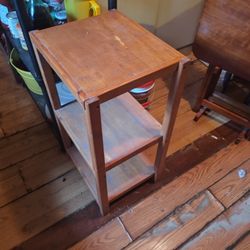 Solid Wooden Shelf With 3 Shelves Real Wood 