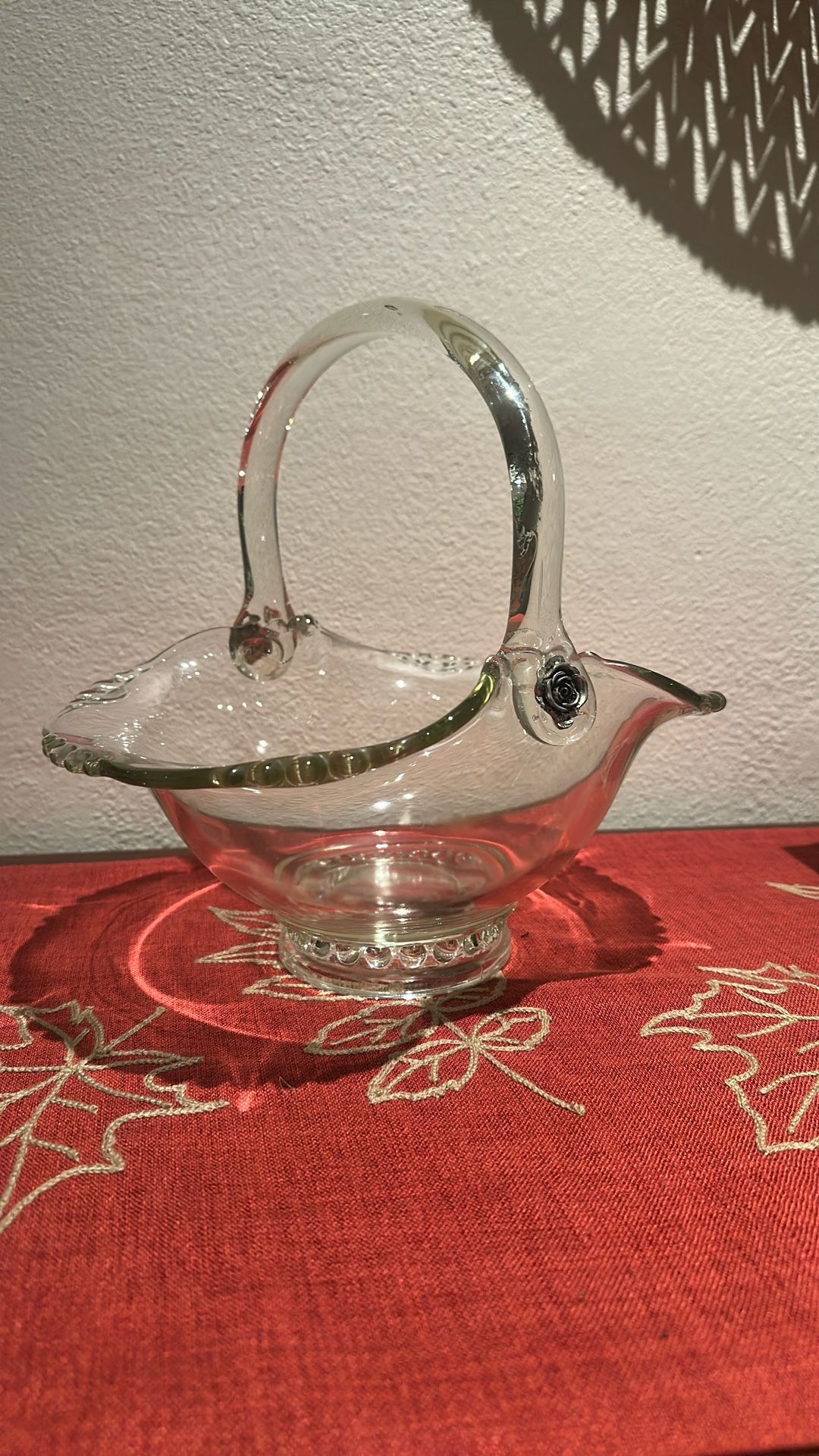 Vintage Glass Basket