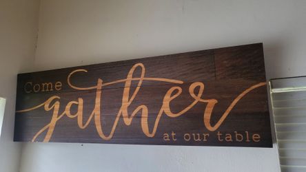 Wood wall decor 36× 11 inches