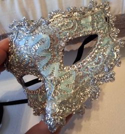 Silver fashion  mask