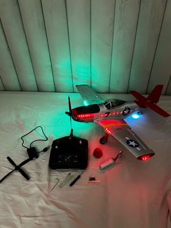 P-51 Mustang RC Plane with lights beginners level check description for more deals