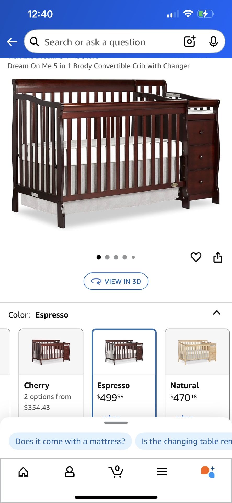 Brown Crib