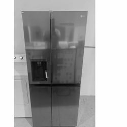 LG refrigerator side by side new scratch and dent dark stainless 