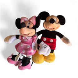 Mickey and Minnie Mouse plush toys