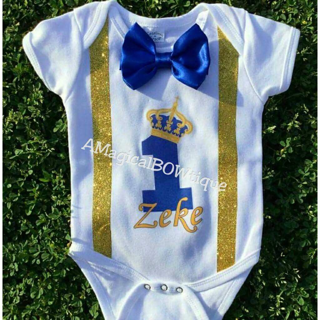 Prince Theme 1st Birthday Onesie