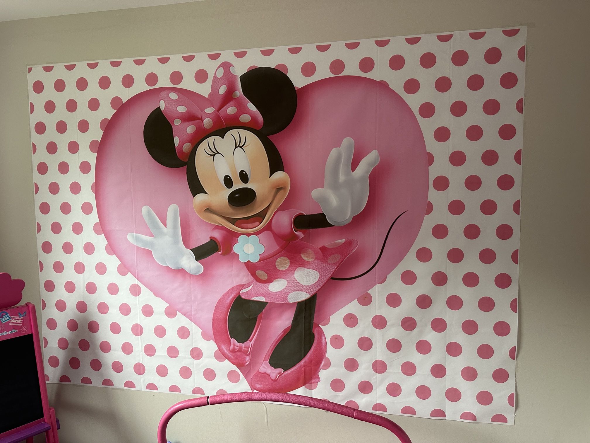 Minnie Mouse Wall Backdrop – Extra Large (7ft wide)