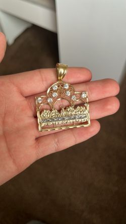 10K Gold Last Supper Pendant Real Gold