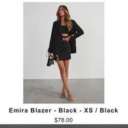 Size Xs Top Skirt And Blazer 