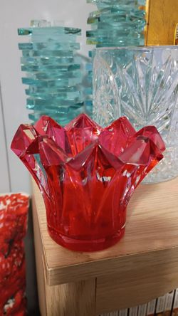 Red decorative vase