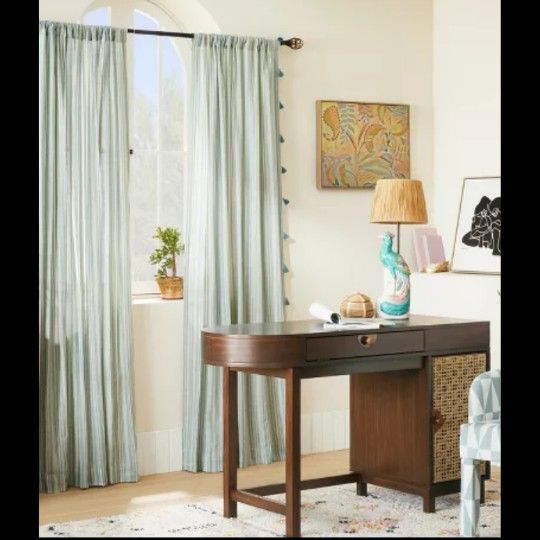 Brand New - Opallhouse & Jungalow - Palermo Desk Cabinet Webbing Brow Metal Hardware Enclosed Storage