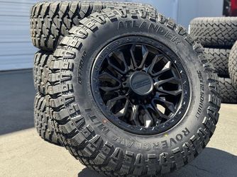 18" NEW Wheels Black Rims and Tires 6x139.7 TOYOTA 6x135 FORD 8x170 DODGE 8x165.1 CHEVY Silverado Tundra Sequoia F150 Expedition Tacoma 4Runner F250