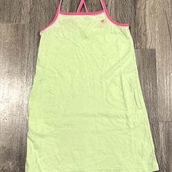 Lily Pulitzer Girls Tank Dress. Lime Green with Pink Accents. Size 10. 