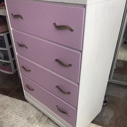 Pink & White Dresser 