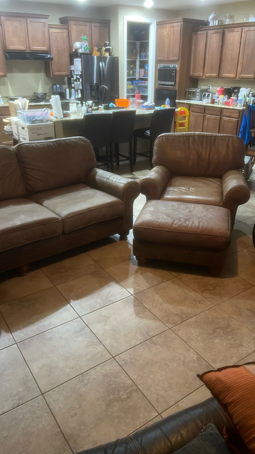 Leather Couch And Chair