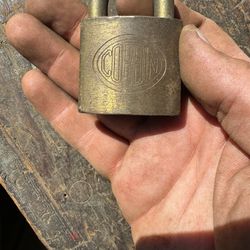 Vintage Brass Padlock - CORBIN CABINET LOCK CO. New Britain, Connecticut