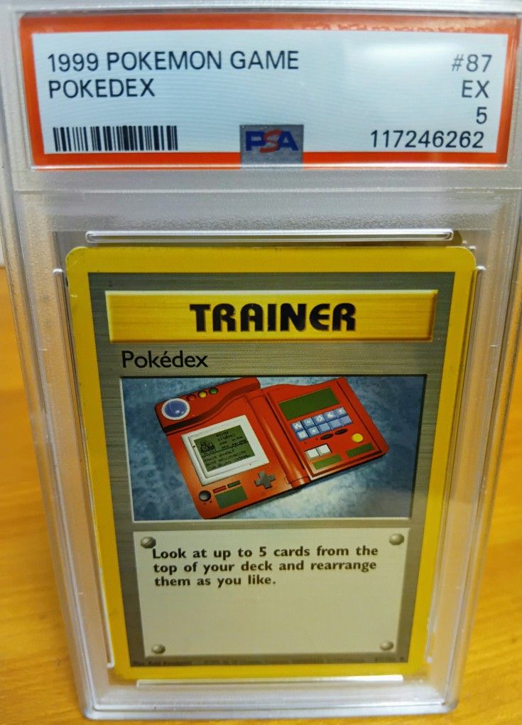 1999 Pokemon Pokedex Trainer Card Authenticated
