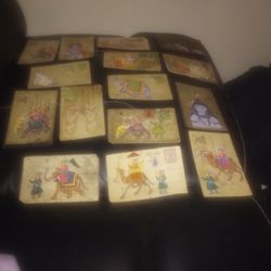 Vintage India Art Post Cards 