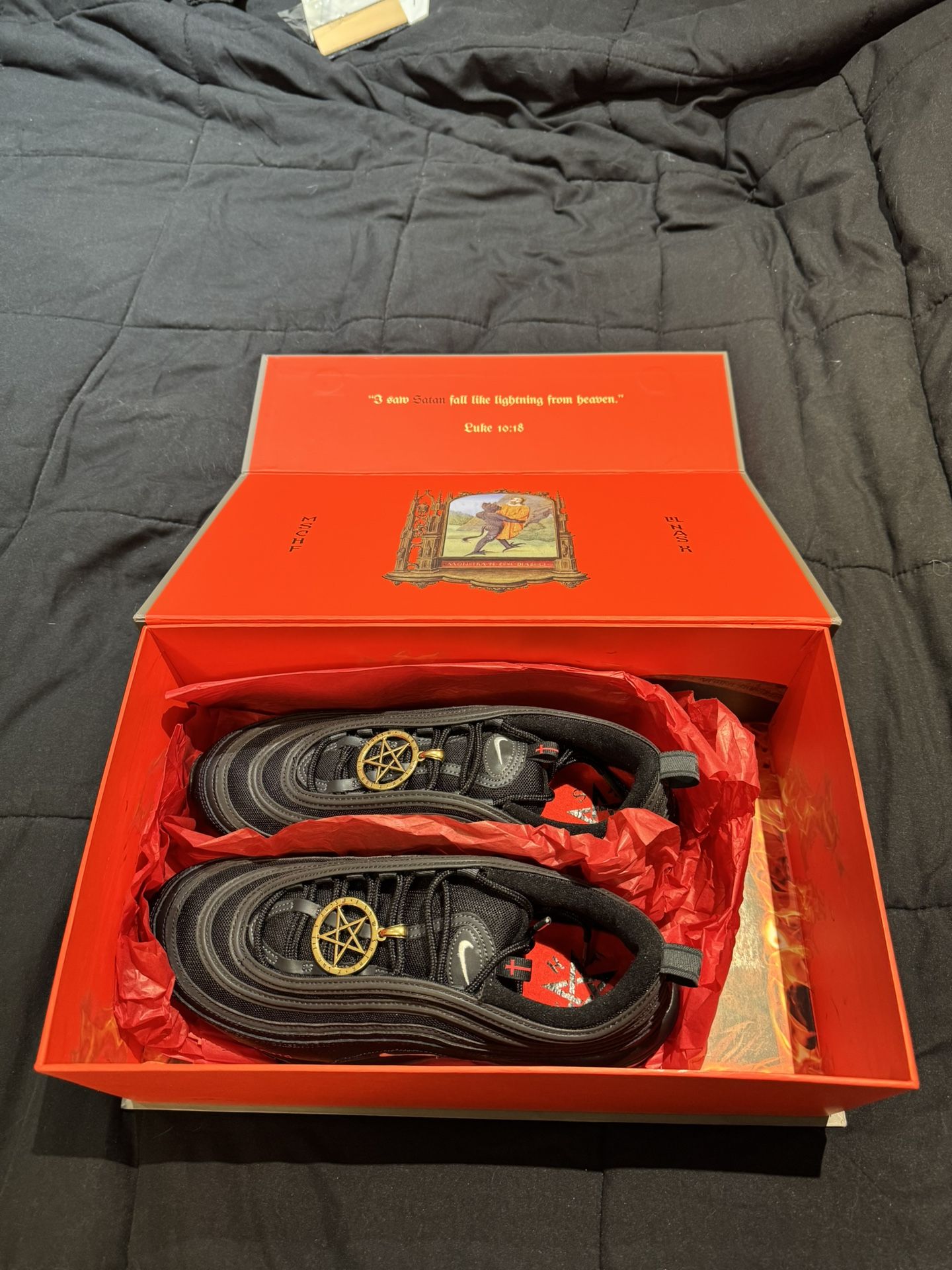 Nike Air Max 97 Custom MSCHF x Lil Nas X “Satan Shoes” – #499/666 – Size 10 – New