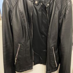 Express Black Leather Jacket (large)