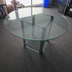 49inch Glass Round Table. 