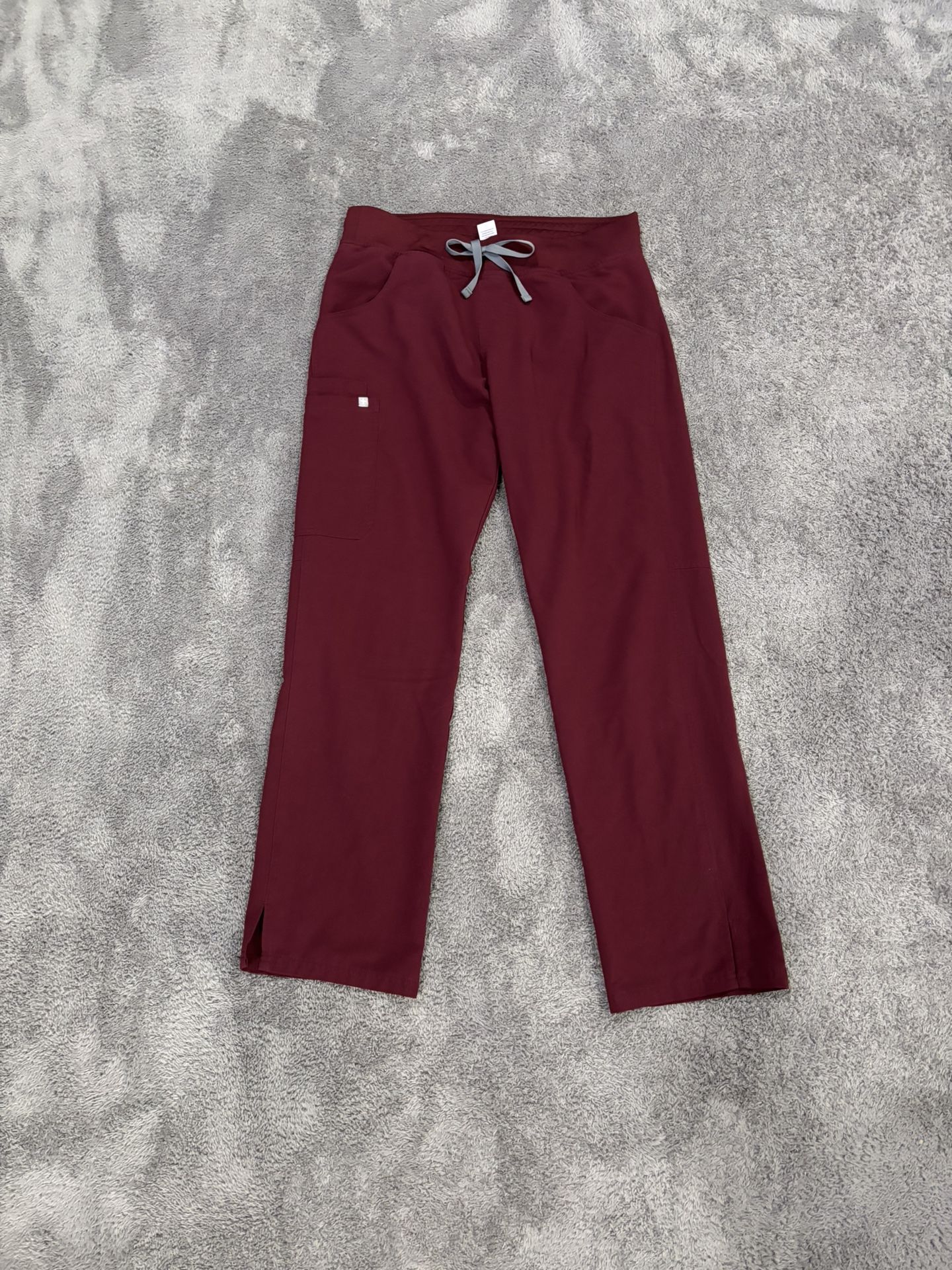 Medium FIGS Burgundy Scrub Pants