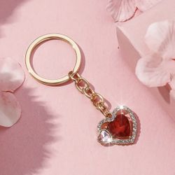 Brand New Water Crystal Glass & Rhinestone Keychain, Keyring & Bag Charm