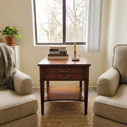 Vintage Hekman Solid Wood Side Table