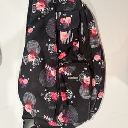 AMBRY Rope Sling Bag Crossbody Shoulder Sling Floral Pattern Rose