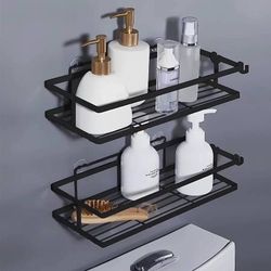 new Shower Caddy,Bathroom Organizer,Shower Organizer (2 Pack),Adhesive Shower Organizer No Drilling,Self Adhesive Bathroom Shelves Basket,Corner Sho