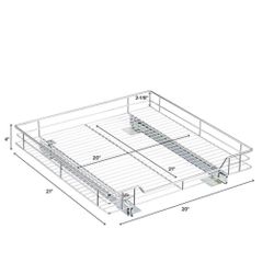 New Chrome Roll-Out Cabinet Drawers By The Container Store 20" x 21" x 4" h