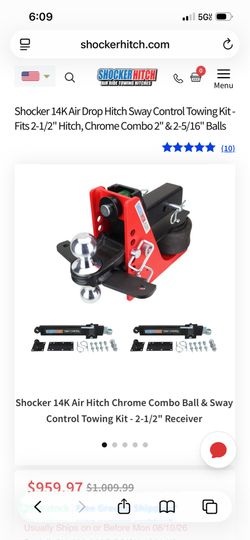 Shocker 2 1/2” 14k hitch with sway bars