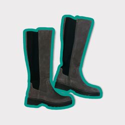 [New] Calvin Klein Womens Themis Gray Fashion Boots Size 7.5