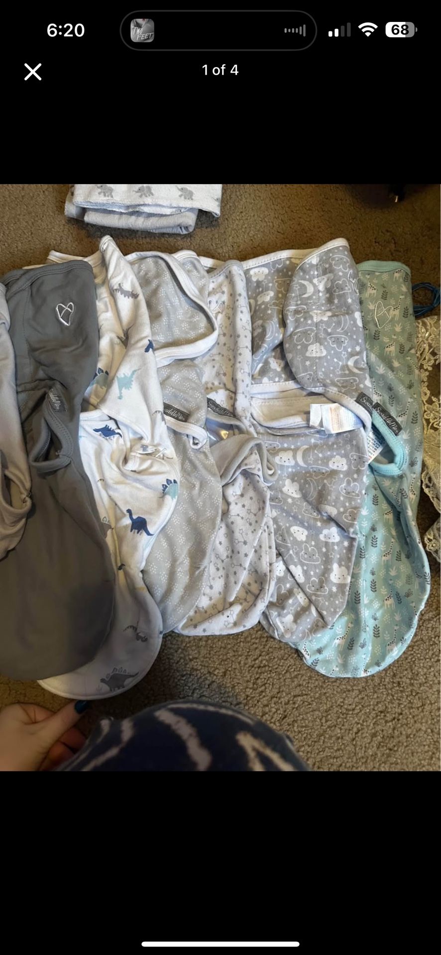 swaddles / receiving blankets.
