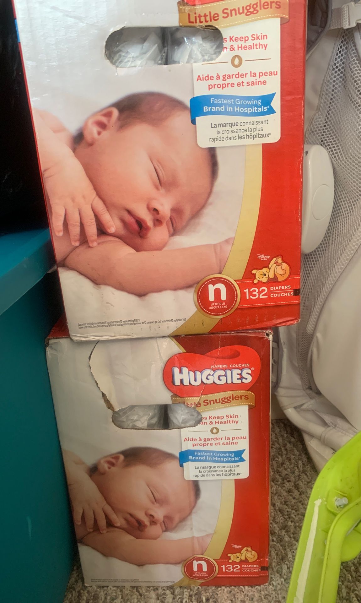 New born huggies 132 packs