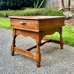 Vintage Solid Maple End or Side Table
