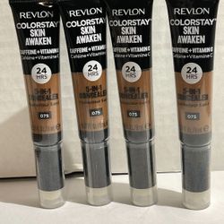 4 PACK REVLON SKIN AWAKEN 5 IN 1 CONCEALER 075 CAFFEINE+VITAMIN C
