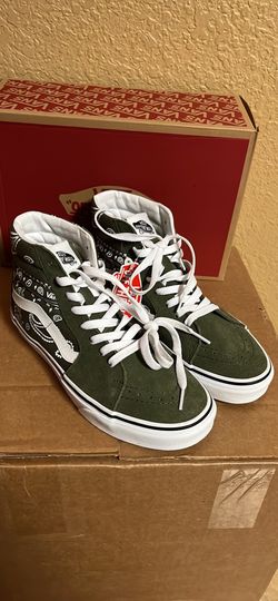 Vans Hi Top Olive Green Paisley