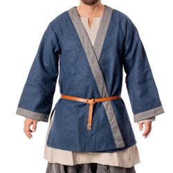 Grimfrost Viking Klappenrock Coat, Blue