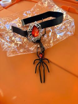 New Black Silver Red Rhinestone Choker Halloween