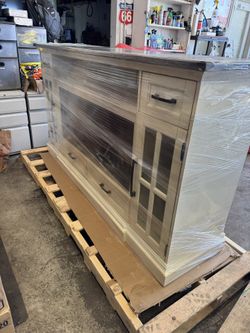 75” Entertainment Center And Fireplace NEW