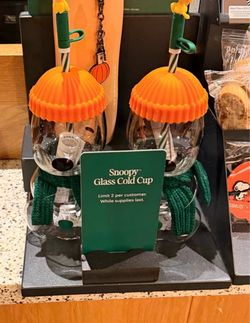 NEW Starbucks x Peanuts Snoopy Glass Cold Cup 2026 Limited Edition
