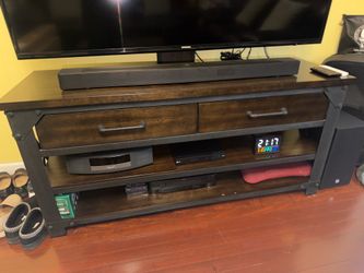 TV stand - Vintage style with metal and wood