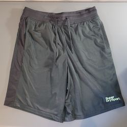 Super Dry Sport Gym Shorts Green with Reflective Material Size Medium - New With Tags