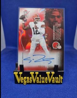 Topps 2025 Signature Class Shedeur Sanders RC Auto Red Lava Parallel /25 #228 Redemption Card