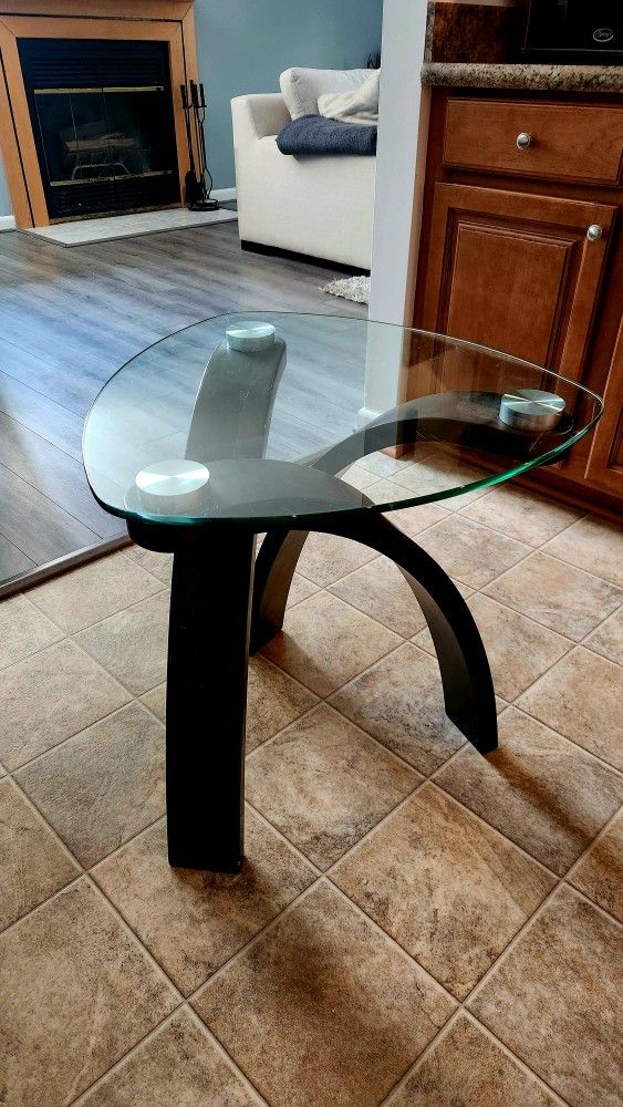 Glass end table