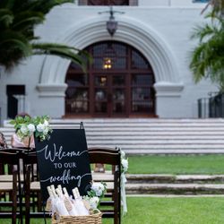 Black Wedding Welcome Sign